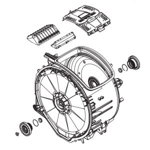 4055321279 Бак в сборе с барабаном к стиральным машинам Electrolux